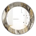thumbnail image 1 of Designart 'Painted Gold Stone' Miroir Traditionnel - Miroir Mural Ovale ou Rond - 24x24, 1 of 4