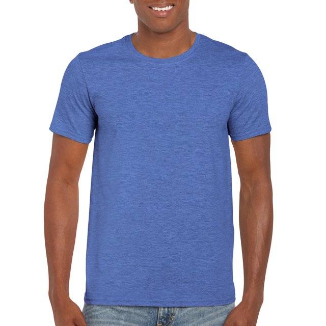Gildan Mens Softstyle T-Shirt, M, Heather Royal
