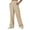 Beige, variant on Jalioing Wide Leg Sweatpants for Women Solid Elastic High Waist Outdoor Sport Cargo Trousers with Pocket