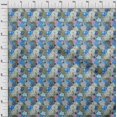 thumbnail image 4 of oneOone Polyester Lycra Vert Olive Tissu Floral Robe Tissu Tissu Imprimé par la Cour 56 Pouces de Large, 4 of 4