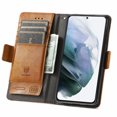 thumbnail image 5 of Case for Samsung Galaxy S21 FE 5G Cover Leather Wallet Folio Case Book Design Flip Magnetic Closure - Yellow, 5 of 5