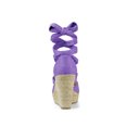 thumbnail image 2 of BLISSFUL STEP Chaussures pour Femmes Espadrilles à Lacets Sandales Compensées à Plateforme Violet 8,5, 2 of 7