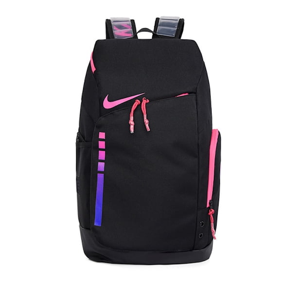 Unisex Elite Pro Basketball Backpack School Bag Gym Sport Travel Bag Laptop Bag Black White