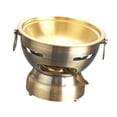 thumbnail image 2 of Maytalsory Shabu Hot Pot Mini Cooking Pot Dish Chafing for Home Use Camping Office copper, 2 of 3