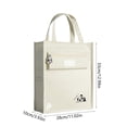 thumbnail image 3 of Birdeem Large Capacity Canvas Tote Bag with Multiple Compartments, Organizer Storage Bag Featuring Transparent PVC Pocket and Side Mesh Holder, Ideal for Commuting, Travel, and Daily Essentials, 3 of 9