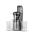 thumbnail image 1 of Nutribullet Slow Juicer, Slow Masticating Juicer Machine, Easy To Clean, Quiet Motor & Reverse Function, Bpa-Free, Cold Press Juicer With Brush, 150 Watts, Charcoal Black, Nbj50300, 1 of 1