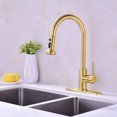 thumbnail image 1 of American Imaginations 1 Hole CUPC Approved Stainless Steel Faucet In Gold Color, 1 of 6