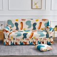 thumbnail image 4 of Elastic Stretchable Sofa Cover with Skirt Washable Furniture Protector Printed Slipcovers with Elastic Bottom for Living Room, 4 of 7