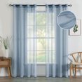 thumbnail image 1 of Panels Terracotta Semi Sheer Window Curtains Boho Grommet Top Window Voile Drapes/Treatment Linen Textu Panels for Bedroom Living Room Rust Retro Fall Modern Decor (X es), 1 of 9