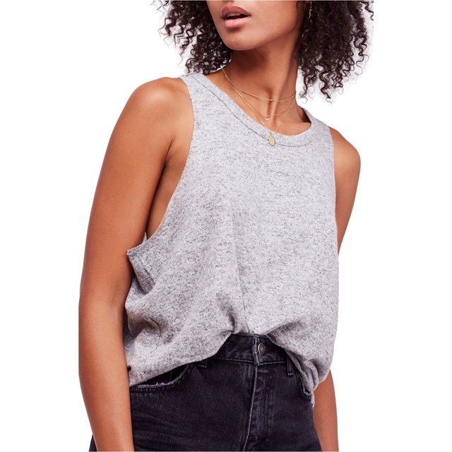 Free People Débardeur Évasé le Plus Confortable pour Femmes, Gris, Moyen