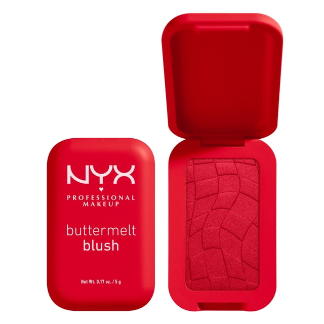 NYX Professional Makeup Buttermelt Blush, 12H Wear, Shade: Butta Cherry Pop (Red)