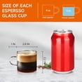 thumbnail image 5 of 4-Pack 4oz Espresso Cups Espresso Shot Glasses with Handle, Small Glass Coffee Cups, Espresso Mugs Demitasse Cups Cappuccino Cup for Hot or Cold Latte, Tea, Microwave Dishwasher Safe, 5 of 5