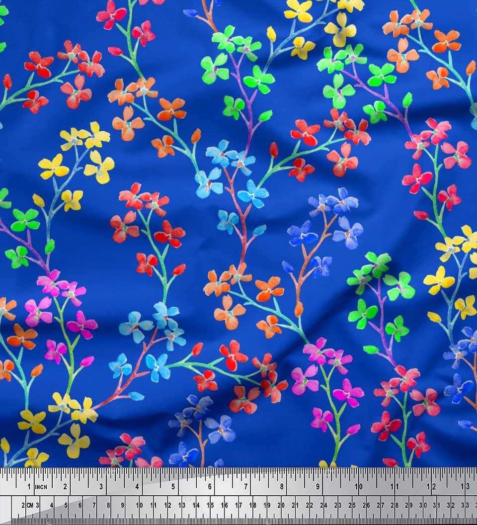 Soimoi Rayon Fabric Lilac Floral Fabric Prints by Yard 42 Inch Wide