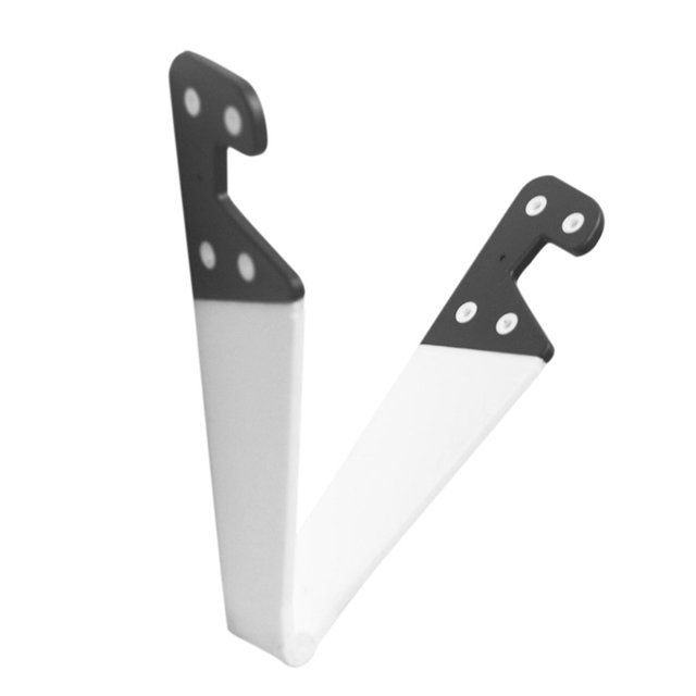 Ruiboury Support Pliable Ajustable en Forme de V pour Téléphone Intelligent Tablette Taille Portable Blanc 1ensemble