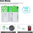 thumbnail image 4 of USB C Lithium ion Rechargeable Battery, 1.5V 5000mWh Rechargeable C Battery, 2.5 H Fast Charge, 1200 Cycle with Type C Port Cable, Constant Output,4-Pack, 4 of 8