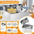 thumbnail image 4 of Hawsaiy Friteuse Électrique de 22,8 Qt avec 2 Paniers, 2500 W, Usage Résidentiel, 4 of 8