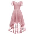 thumbnail image 1 of WEAIXIMIUNG Robes Tendance pour Invitées de Mariage pour Femmes Printemps 2024 Grande Taille Robe à Épaules Dénudées Asymétrique en A Robe de Cocktail de Mariage Rouge P, 1 of 4