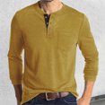 thumbnail image 2 of Stylish Men's Button-Up Long Sleeve T-Shirt for Autumn Casual Wear Comfortable Base Layer for Everyday Use Fashionable Rounded Neck Tee, 2 of 7