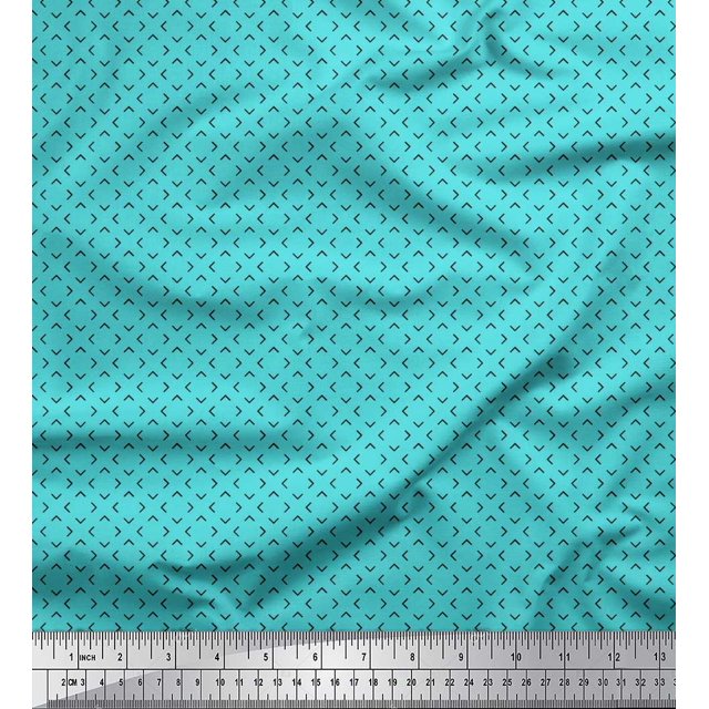 Soimoi Cotton Voile Fabric Arrow Small Printed Fabric 1 Yard 42 Inch Wide