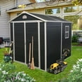 thumbnail image 2 of Nouvelle Remise de Rangement Extérieure en Résine 6 Pi x 8 Pi – Parfaite pour Ranger les Meubles de Patio, Noir, 2 of 8