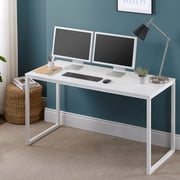 Zinus Jennifer Modern Minimalist Office Desk, 55 inch Multipurpose Computer Workstation or Dining Table for Small Spaces, Vanilla