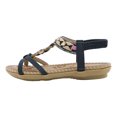 thumbnail image 1 of Bohemian Flat Flower Rhinestone Sandals Outer Beach Sandals, 1 of 9
