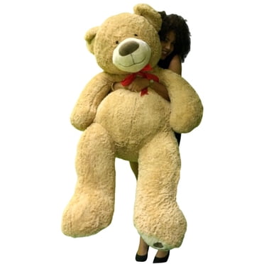 5 Foot Giant Teddy Bear Huge Soft Tan with Bigfoot Paws Giant Stuffed Animal 60 Inch