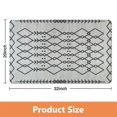 thumbnail image 3 of Chic Moroccan 20x32 in Non-Slip Runner Rug - Ultra-Thin, Soft, & Washable. Perfect as Entryway Carpet, Bathroom, Laundry, Kitchen Rug. White Distressed Print Adds Elegance to Living Room, 3 of 5