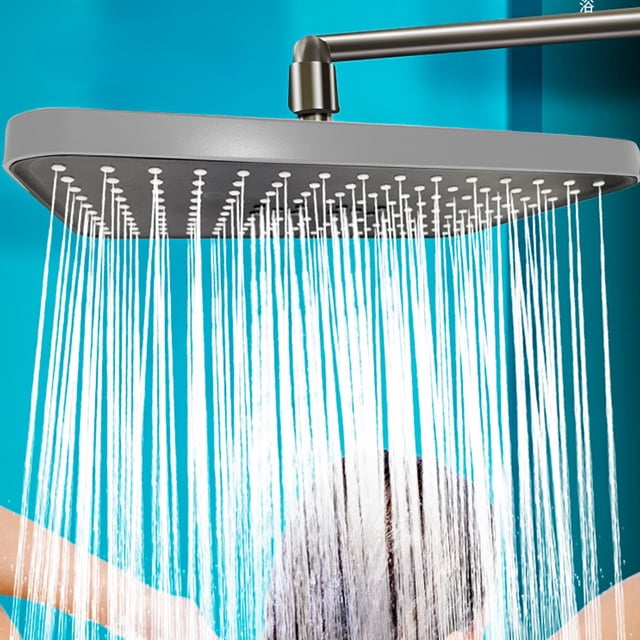 Chmadoxn Overhead Shower Pressurized Top Spray Shower Universal Adjustment Nozzle Strong Water Output Durability Beautiful Oversized Panel Pressurized Water Output shower head