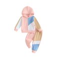 thumbnail image 1 of SUNSIOM Infant Baby Autumn 2Pcs Outfit Contrast Color Long Sleeve Hoodies Sweatshirt Tops Long Pants Set Fall Clothes, 1 of 8