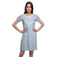 thumbnail image 1 of Moomaya Chemise de Nuit à Manches Courtes Imprimée pour Femmes, Col Rond, en Coton, Vêtement de Nuit, 1 of 5