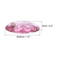 thumbnail image 2 of Unique Bargains 30mm Flat Back Round Acrylic Rhinestones, 50 Pack Plastic Circle Gems for Jewelry Making Costume, Pink, 2 of 6