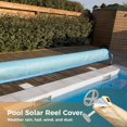thumbnail image 3 of Solar Reel Protective Cover, Swimming Pool Solar Blanket Reel Cover, UV-Resistant Solar Blanket Protective Cover for Above Ground and In Ground Pools, 192.9" x 37.8", 3 of 6