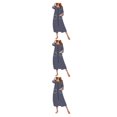 thumbnail image 2 of yingyy 1/2/3 Polyester Robe de Nuit pour Femmes Décontractée de Remplacement Col Rond Manches Longues Double Poche Respirante Peignoir de Maison Vêtement de Nuit Bleu Foncé S 3 Pcs, 2 of 6