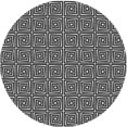 thumbnail image 1 of Ahgly Company Tapis Rond Lavable en Machine Intérieur Transitionnel Gris Minuit, 8 Pieds Rond, 1 of 7
