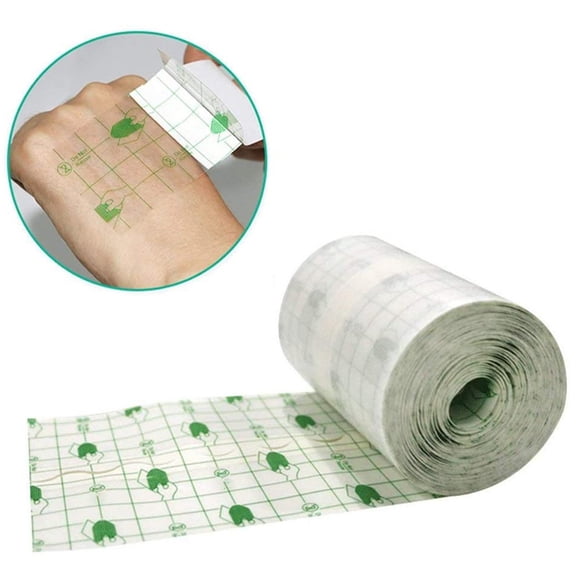 Transparent Adhesive Film Bandage Roll for Wound Care - Conformable and Breathable Plaster, Medical Grade for Dressing Fixation and Protection