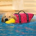 thumbnail image 3 of Meitianfacai Pet Dog Life Jacket Coat, Reflective Outdoor Dog Swimming Jacket Clothes Pet Swimsuit Dog Adjustable Dog Life Vest for Small Medium Large Dogs (Pink- S), 3 of 6