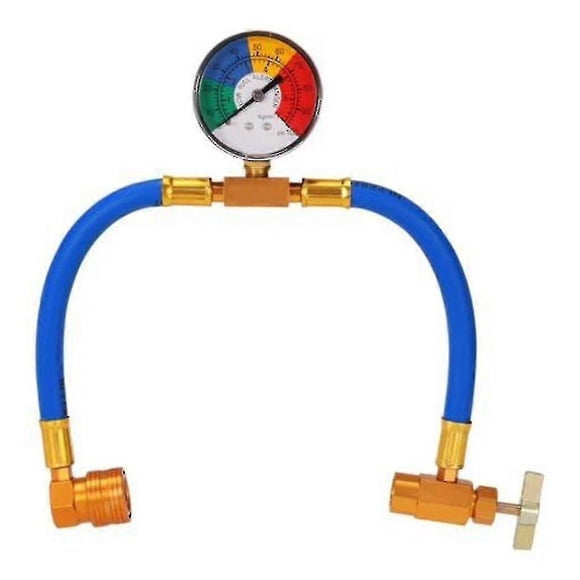 Auto Air Conditioner Ac R134a Refrigerant Charging 20cm+20cm Hose Gauge Banmo