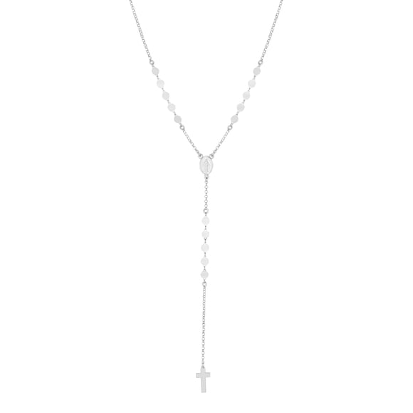 Sterling Silver Religious Cross Chain Necklace, 24"