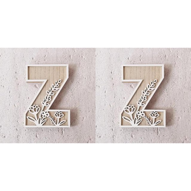 5 Inch Wooden Letters for Wall Decoration – for 's Room Craft Projects Name Signs Weddings and Home ,2 Pack