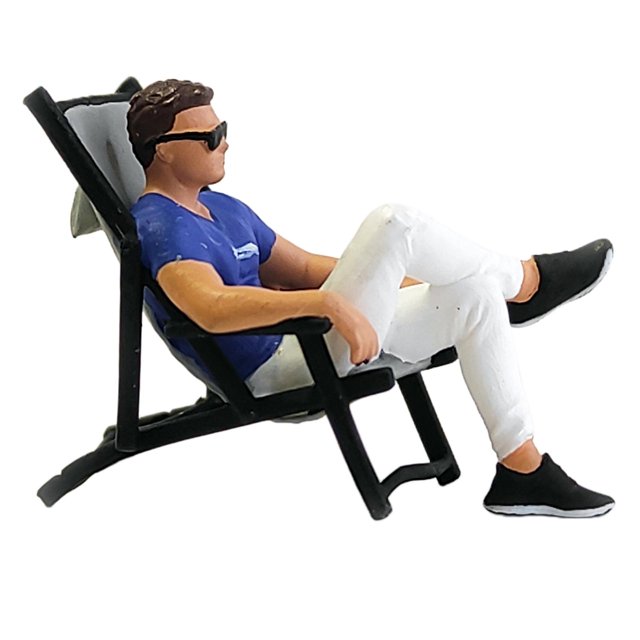 RM 1/64 s Serveuse Femme Homme Miniature Scène de Rue Fauteuil Ferroviaire Homme