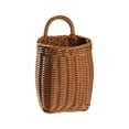 thumbnail image 2 of Meitianfacai Wall Mounted Storage Basket, Small Kitchen Hanging Basket, Hanging Storage Basket, Imitation Rattan Woven Basket With Handle, Woven Storage Basket(A(M)), 2 of 5
