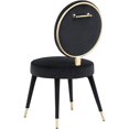 thumbnail image 2 of Meridian Furniture Brandy Black Velvet Dining Chair, 2 of 6