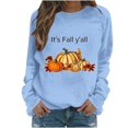 thumbnail image 1 of Pisexur Chandail de l\'Action de Grâce Orange à Col Rond Chandails Mode à Motif de Citrouille Chandails Grateful Blessed Chandail d'Automne Chandail à Manches Longues Chandail à Enfiler Hauts pour Femmes, 1 of 3