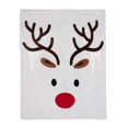 thumbnail image 2 of Safdie & Co. Premium Ultra Soft Ribbed Flannel Christmas Throw Blanket Reindeer, 2 of 2