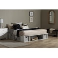 thumbnail image 3 of South Shore Flexible King Storage Platform Bed with Baskets, in Pure White, 3 of 13