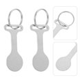 thumbnail image 3 of KAKOWELY quarter holders for coins 4pcs Stainless Steel Shopping Trolley Token Metal Coin Holder Key Chain Diy Shopping Cart Token Keychain Key Rings For Convenient Portable, 3 of 5