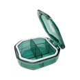 thumbnail image 2 of Xuanheng Small Pill Container Lightweight with Compartments Pill Holder for Bag Purse Green Sqaure, 2 of 8