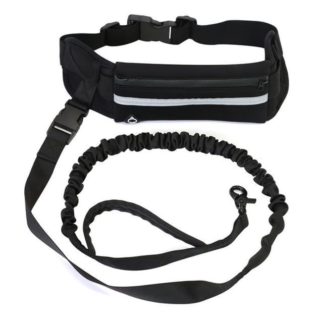 CACAGOO Ceinture Réglable Mains Libres Laisse pour la Course à Pied Marche Laisse pour Animaux de Compagnie Fanny Pack
