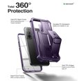 thumbnail image 3 of Dexnor for Samsung Galaxy S22 Case, [Built in Screen Protector and Kickstand] Heavy Duty Military Grade Protection Shockproof Protective Cover for Samsung Galaxy S22 5G, Phantom Purple, 3 of 5
